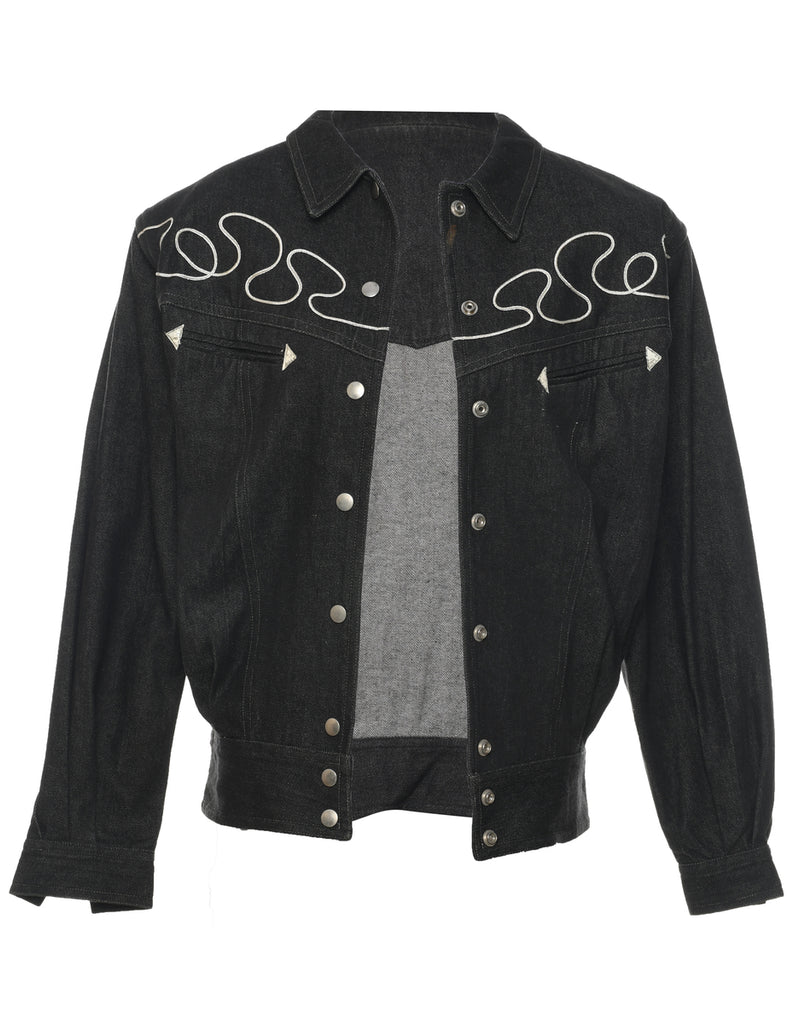 Black Denim Jacket - L