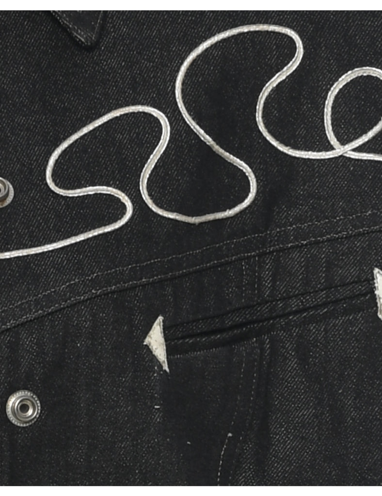 Black Denim Jacket - L