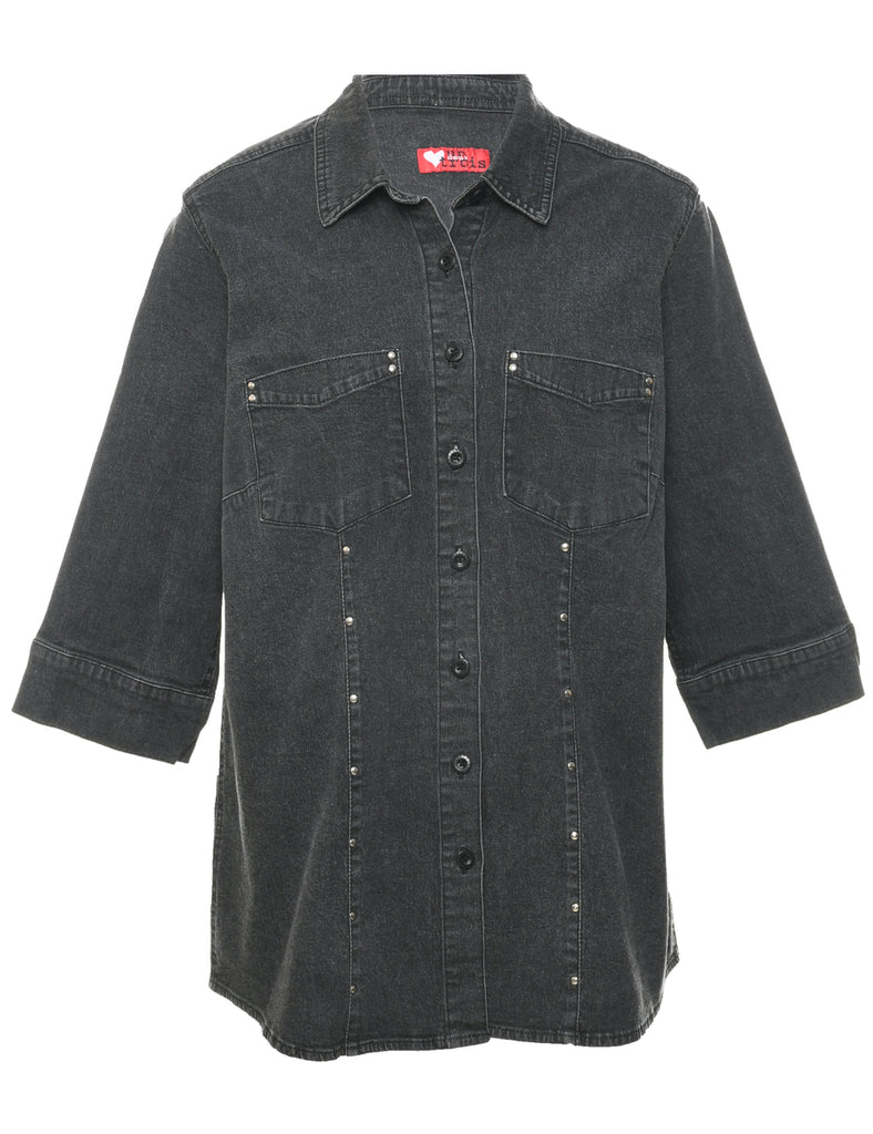 Black Denim Shirt - L