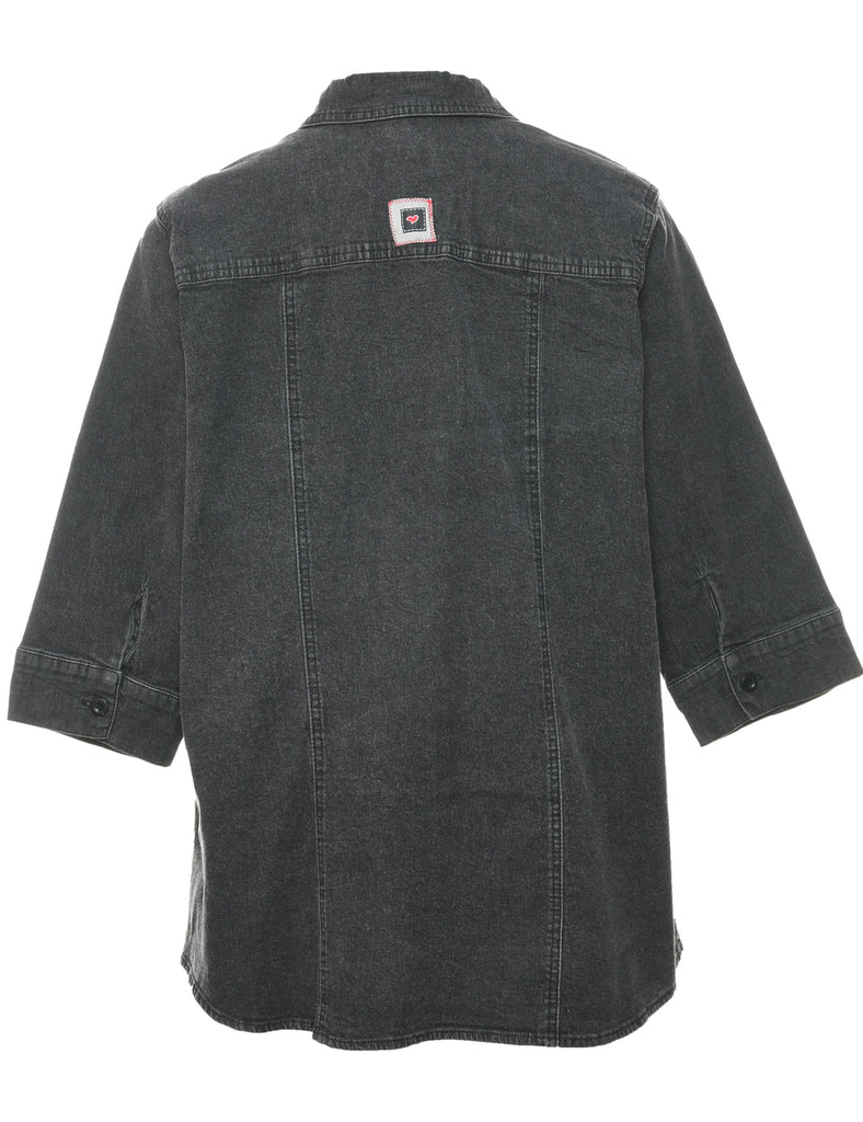 Black Denim Shirt - L