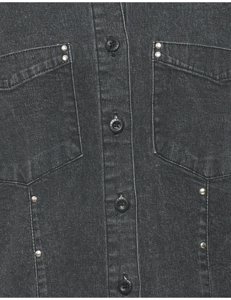 Black Denim Shirt - L