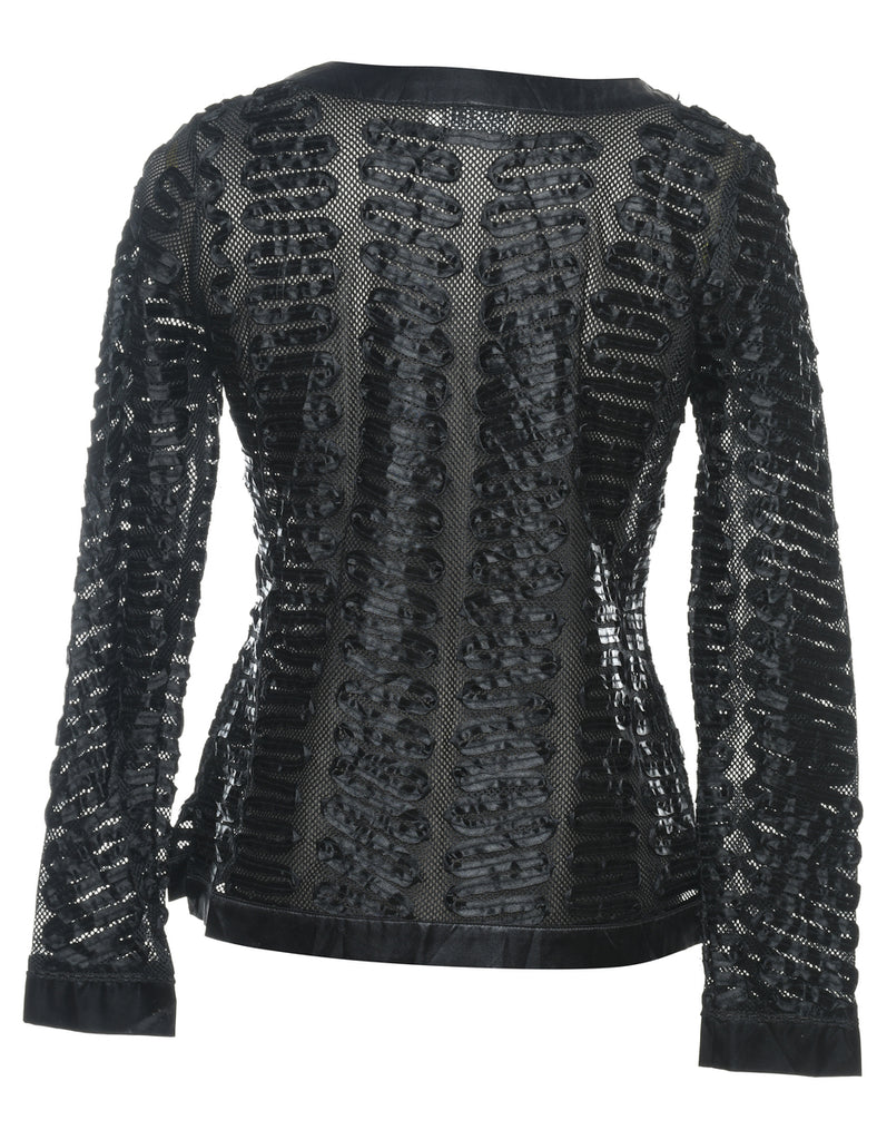 Black Evening Blouse - S