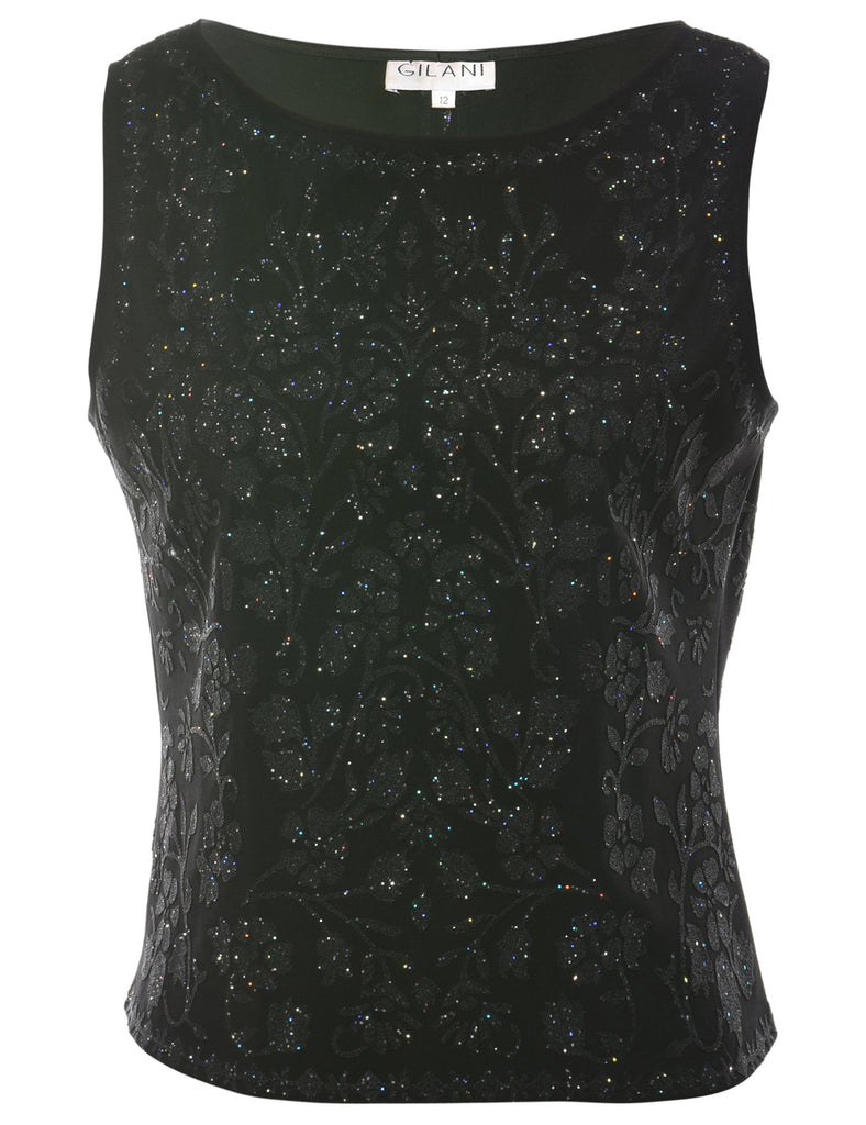 Black Evening Top - M