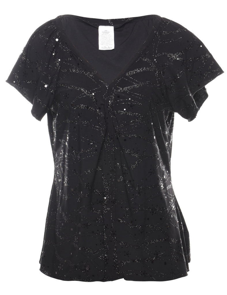 Black Evening Top - M