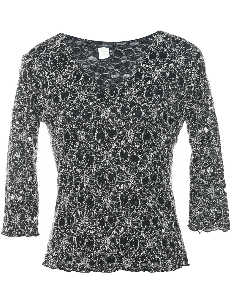 Black Evening Top - S