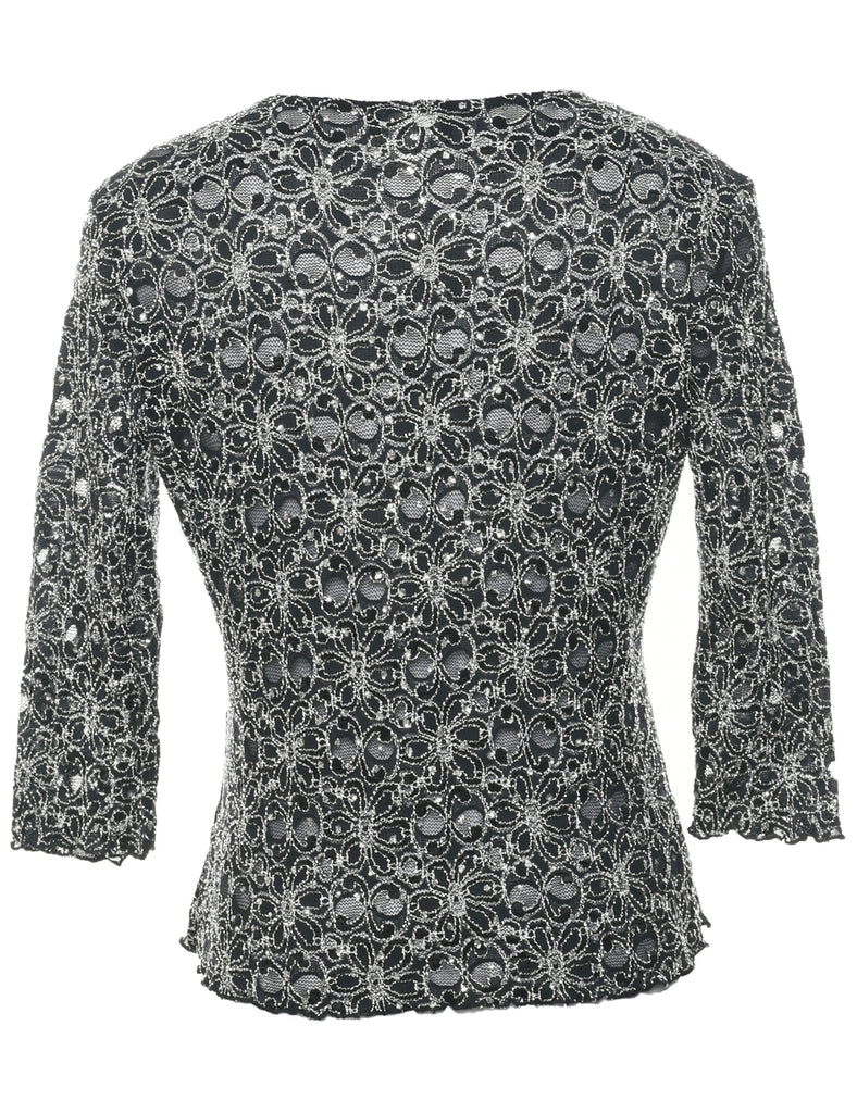 Black Evening Top - S