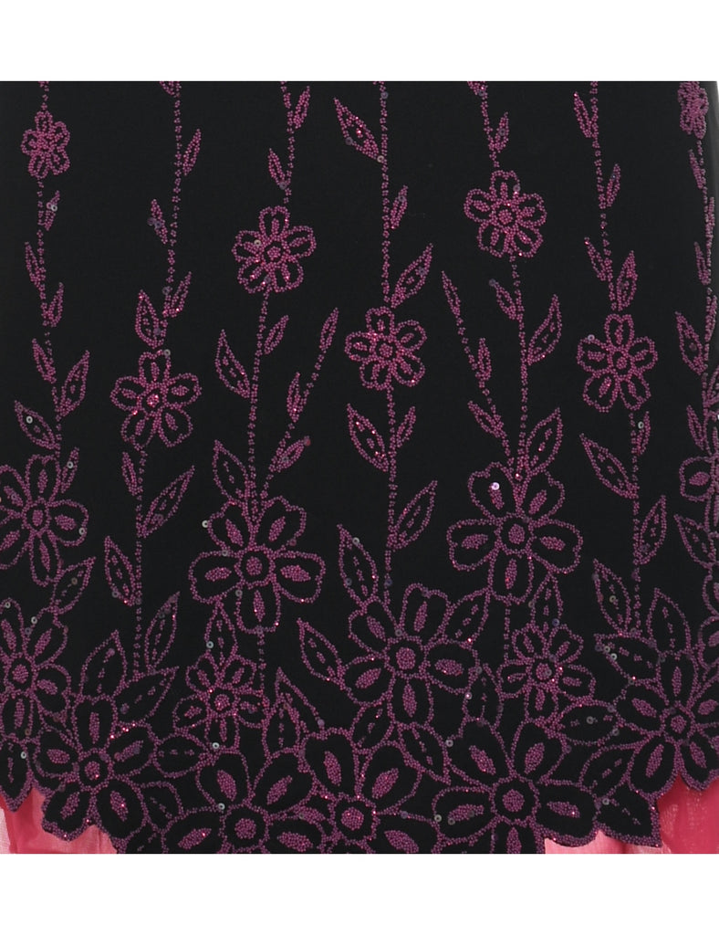 Black Evening Y2K Dress - XS