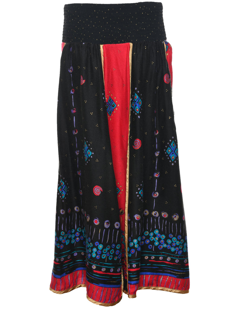 Black Flared Skirt - M