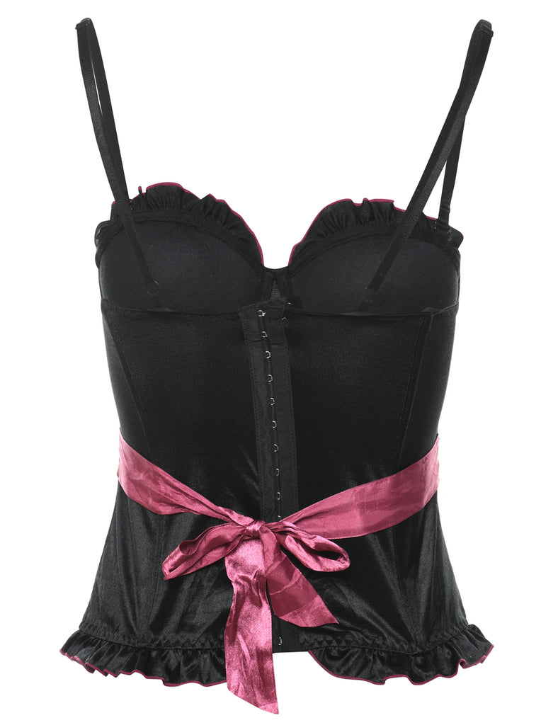 Black Frilly Corset - S