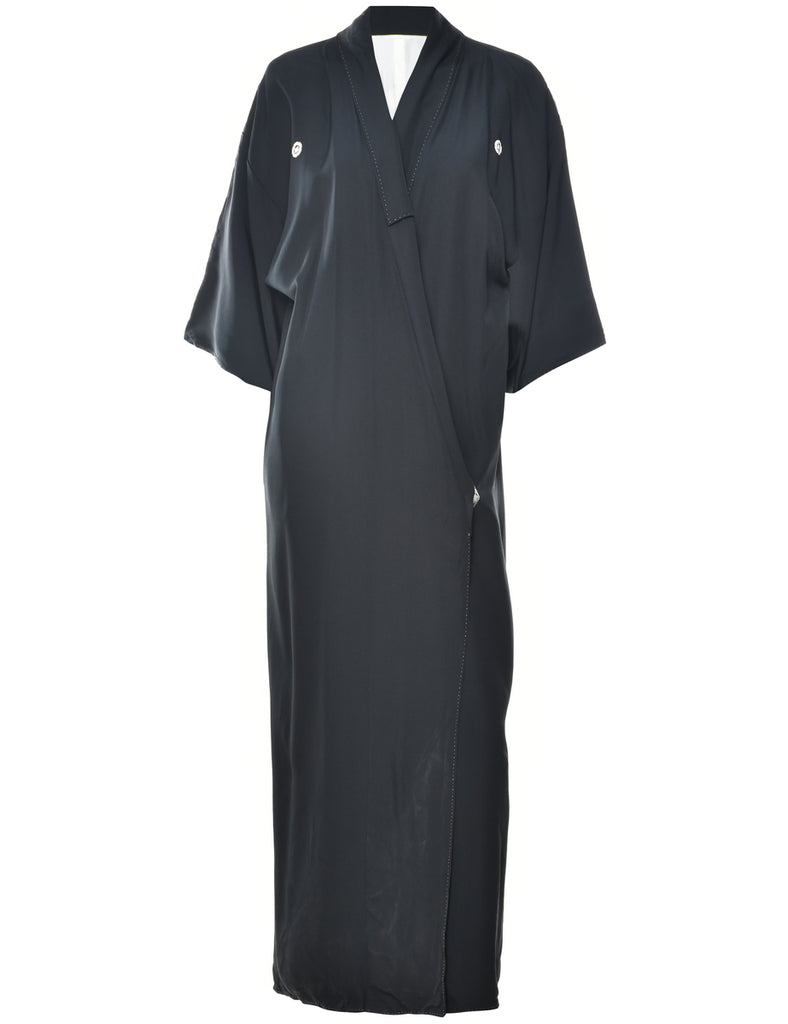 Black Full Length Kimono - L