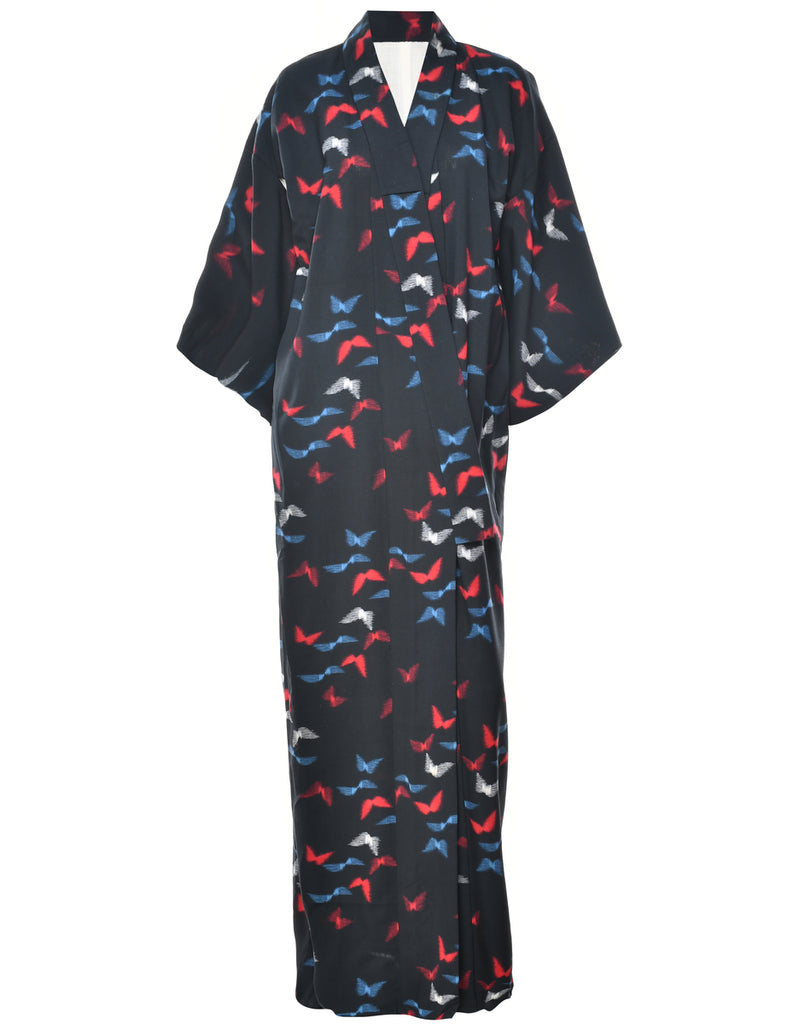 Black Full Length Kimono - XL