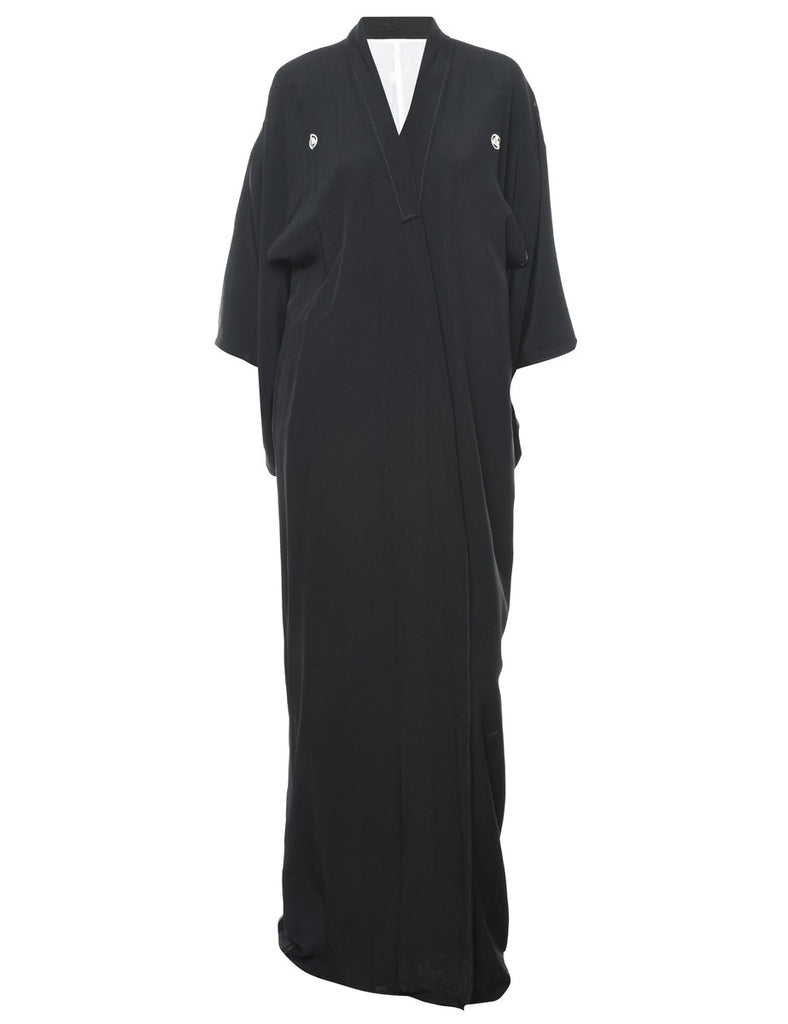 Black Full Length Kimono - L