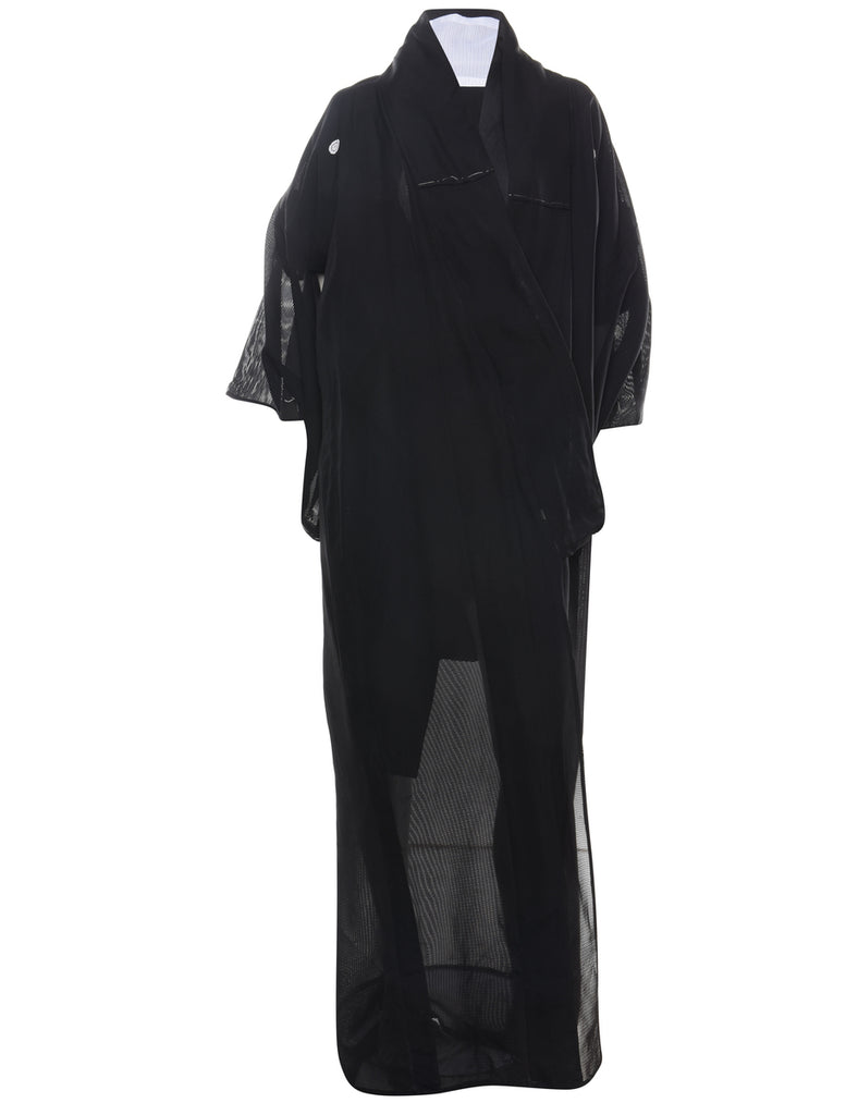 Black Full Length Kimono - L