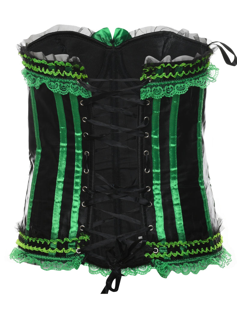 Black & Green Lace Corset - S