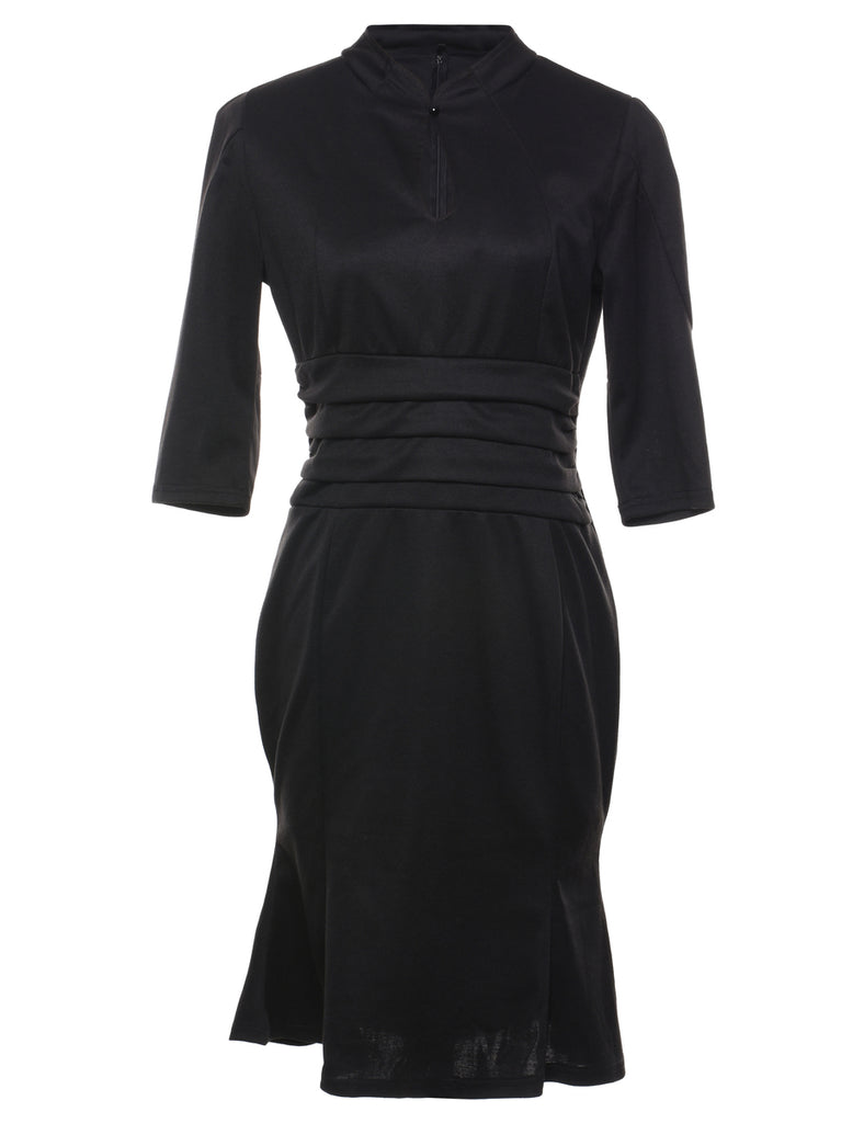 Black Key Hole Neck Dress - S