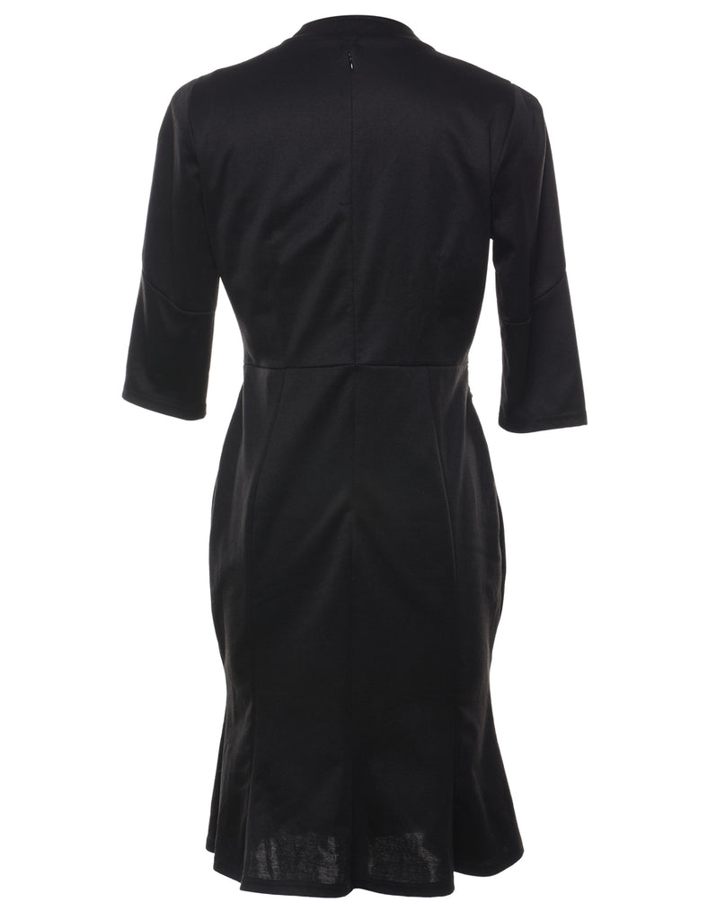 Black Key Hole Neck Dress - S