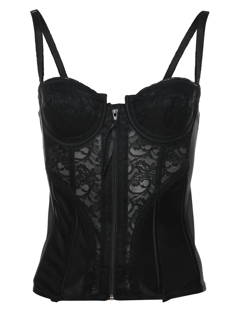 Black Lace Bustier - S