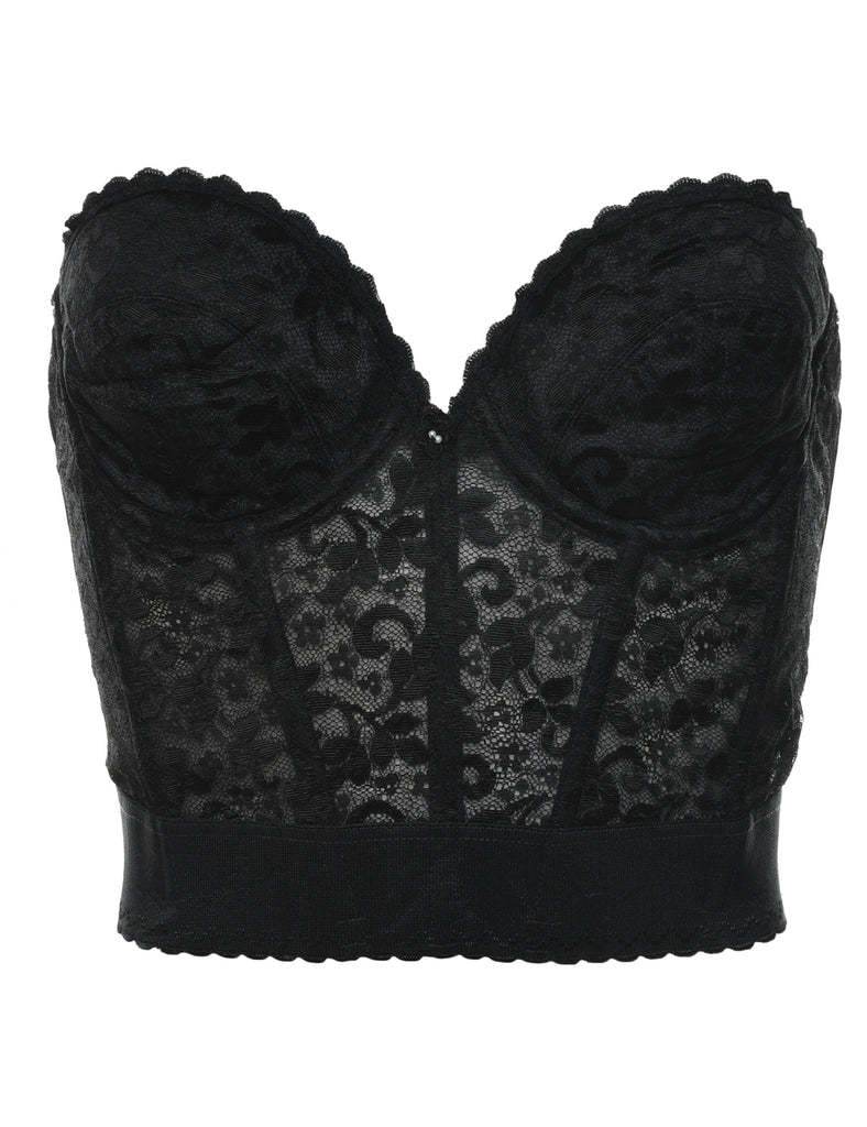 Black Lace Bustier - XS