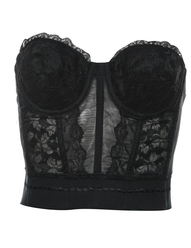 Black Lace Bustier - S