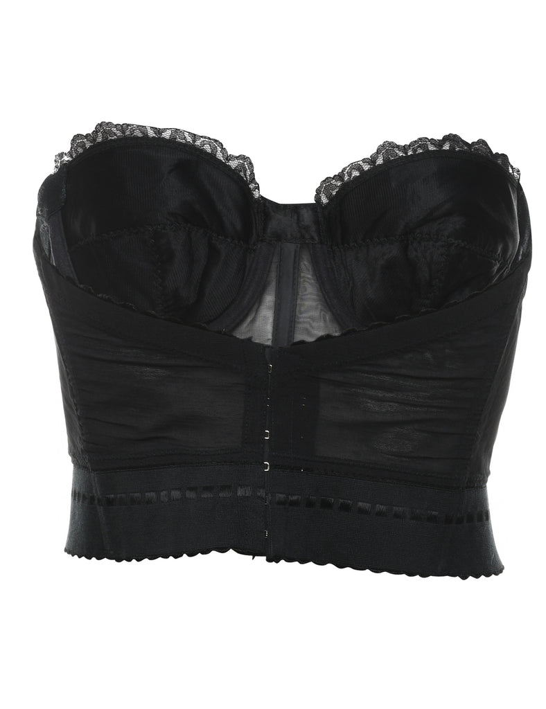Black Lace Bustier - S