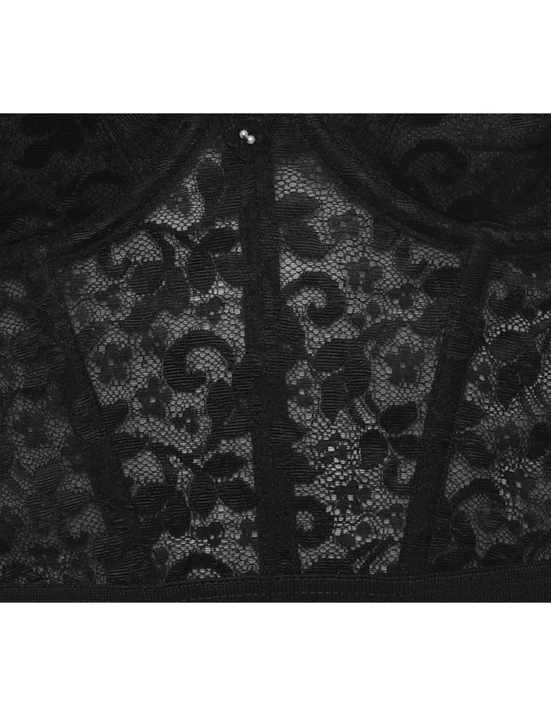 Black Lace Bustier - XS