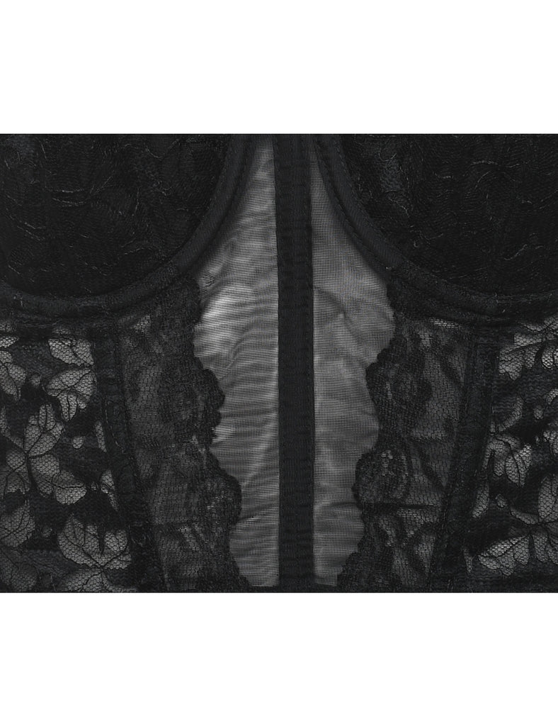Black Lace Bustier - S