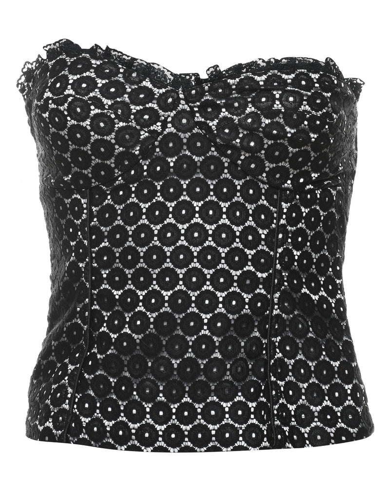Black Lace Corset - S