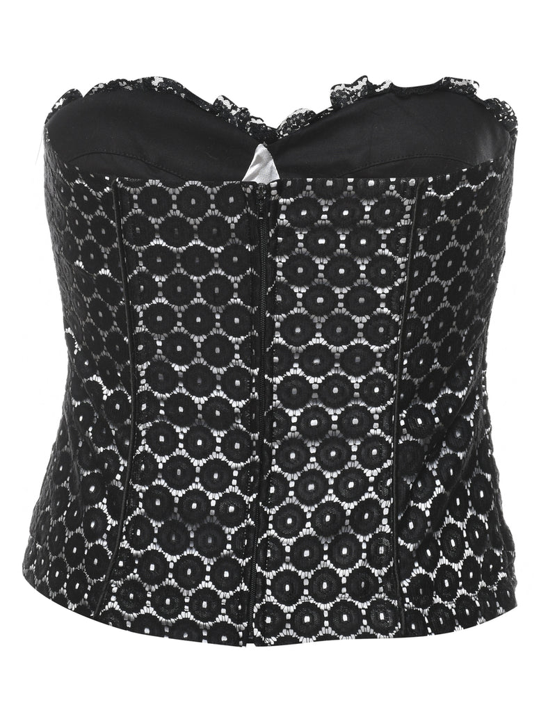Black Lace Corset - S