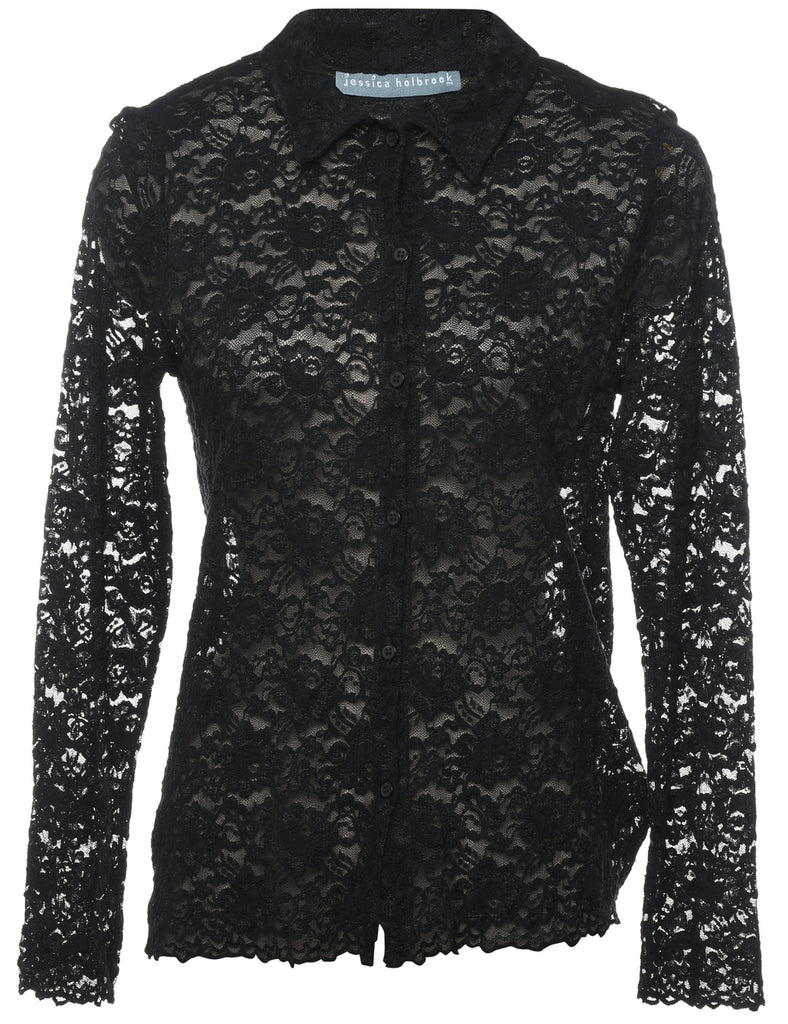 Black Lace Shirt - M