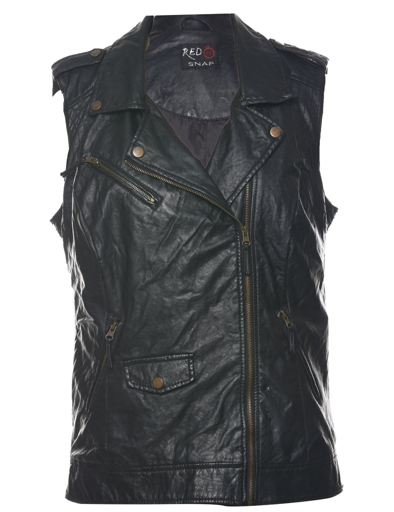 Black Leather Jacket - L