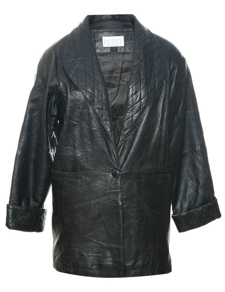 Black Leather Jacket - L