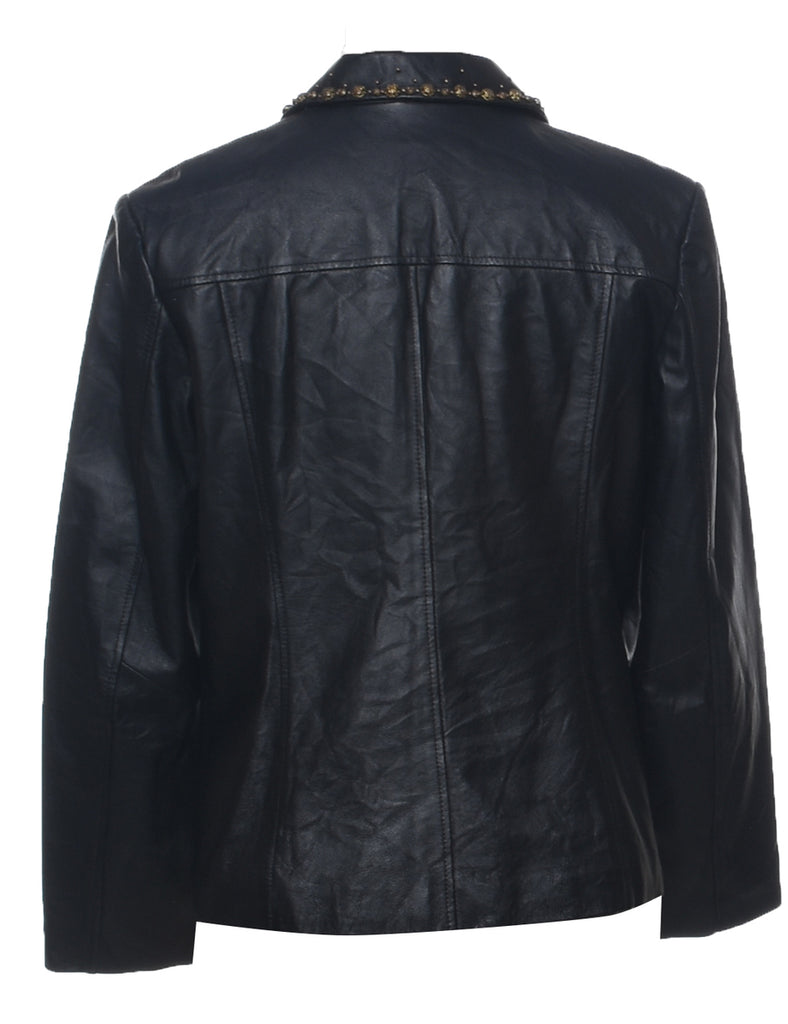 Black Leather Jacket - L