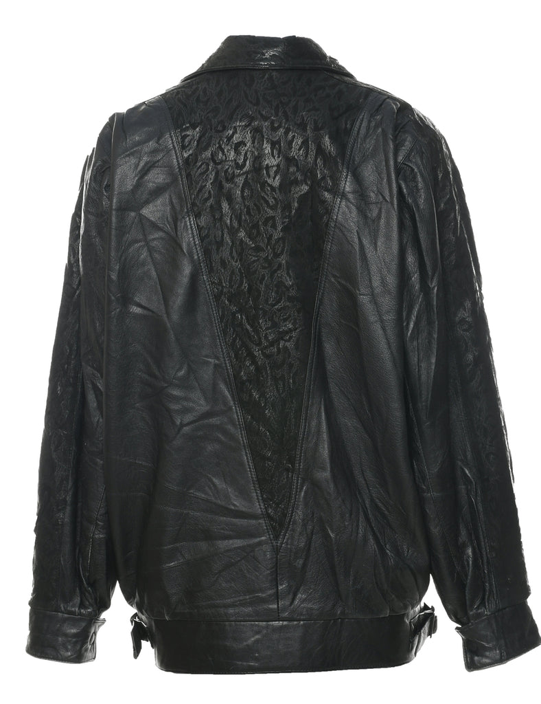 Black Leather Jacket - XL