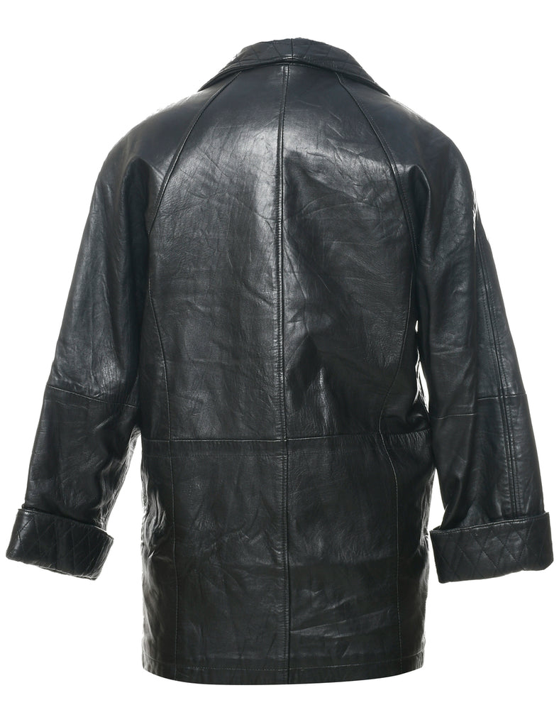 Black Leather Jacket - L