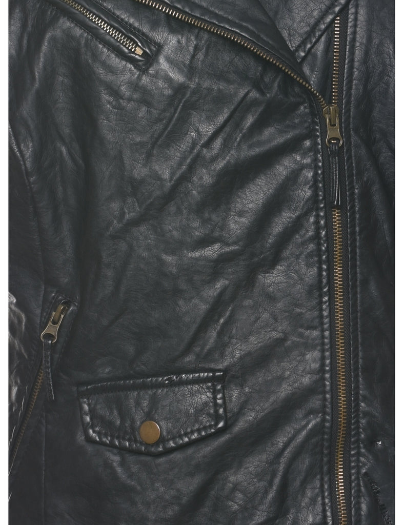 Black Leather Jacket - L