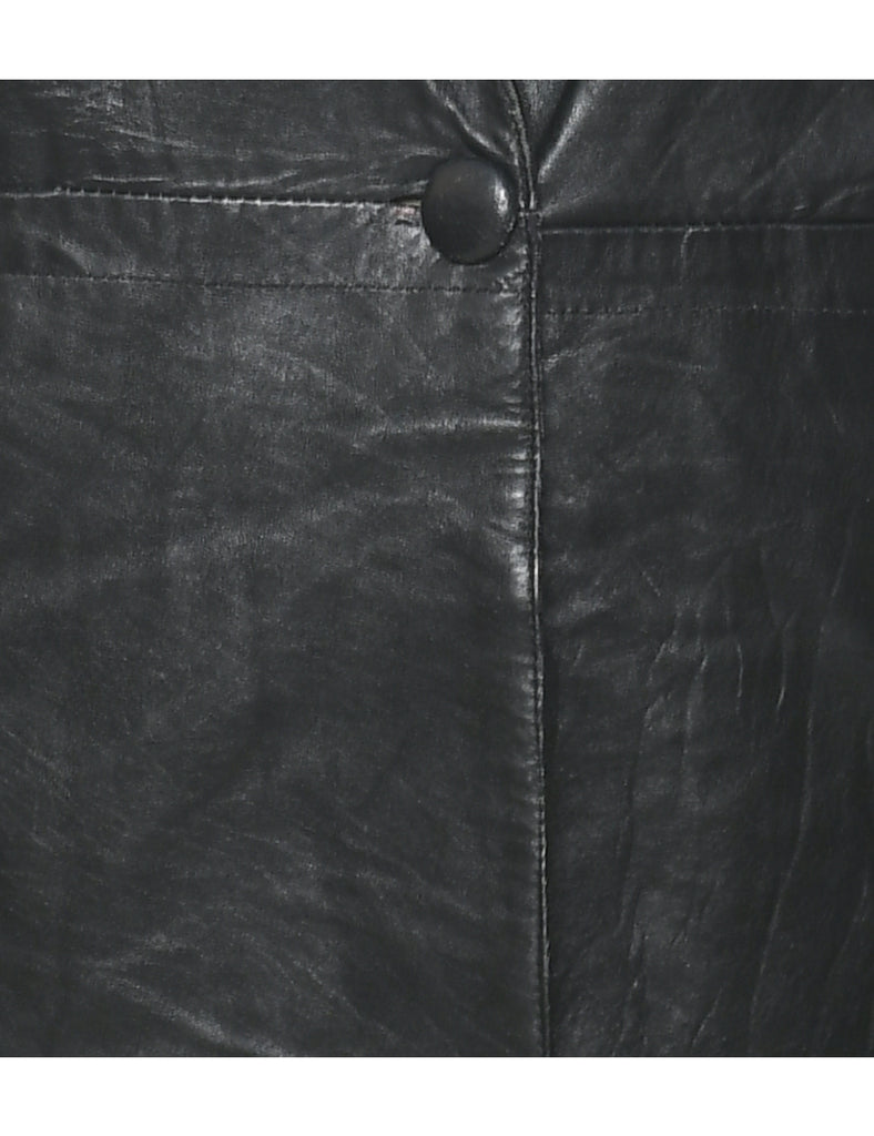 Black Leather Jacket - L
