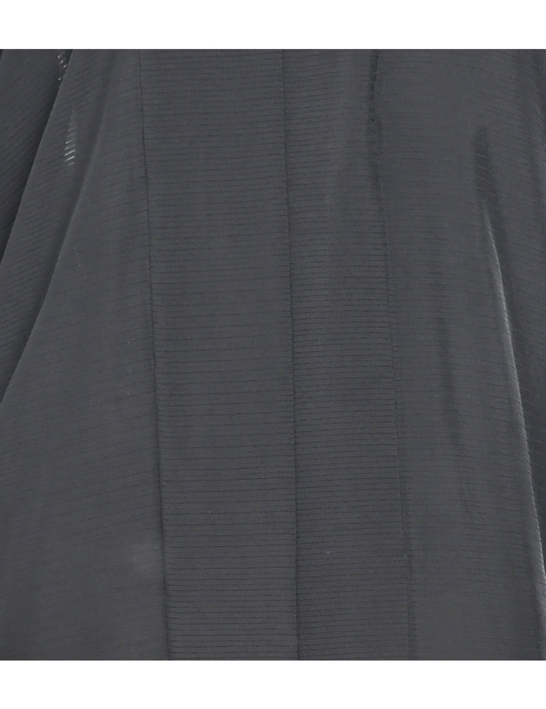 Black Midi Length Kimono - L