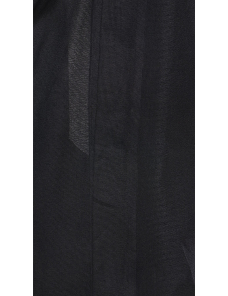 Black Midi Length Kimono - XL