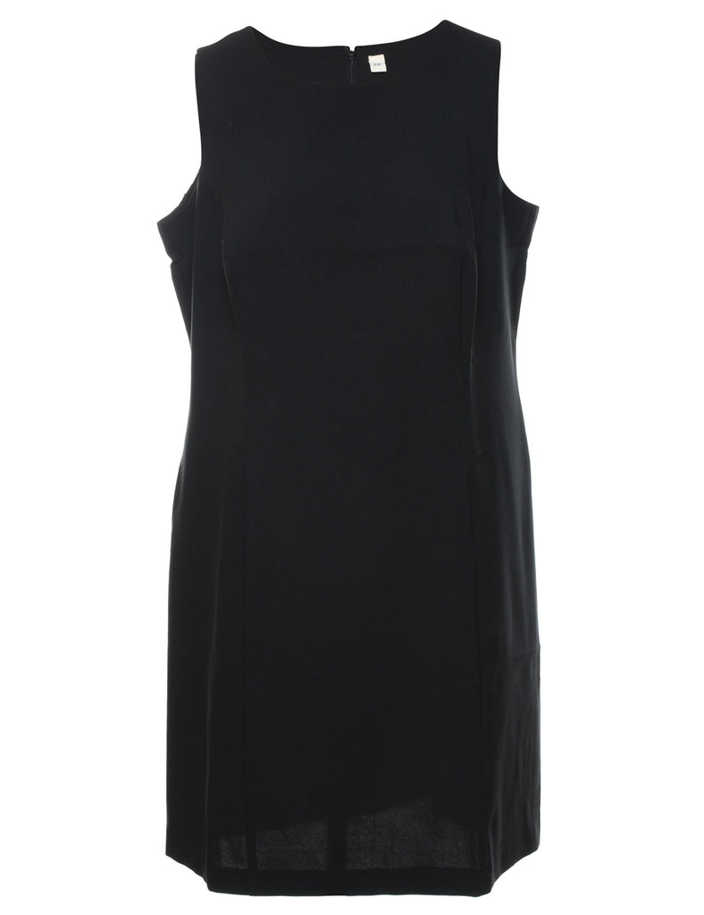 Black Midi-Length Sleeveless Dress - M