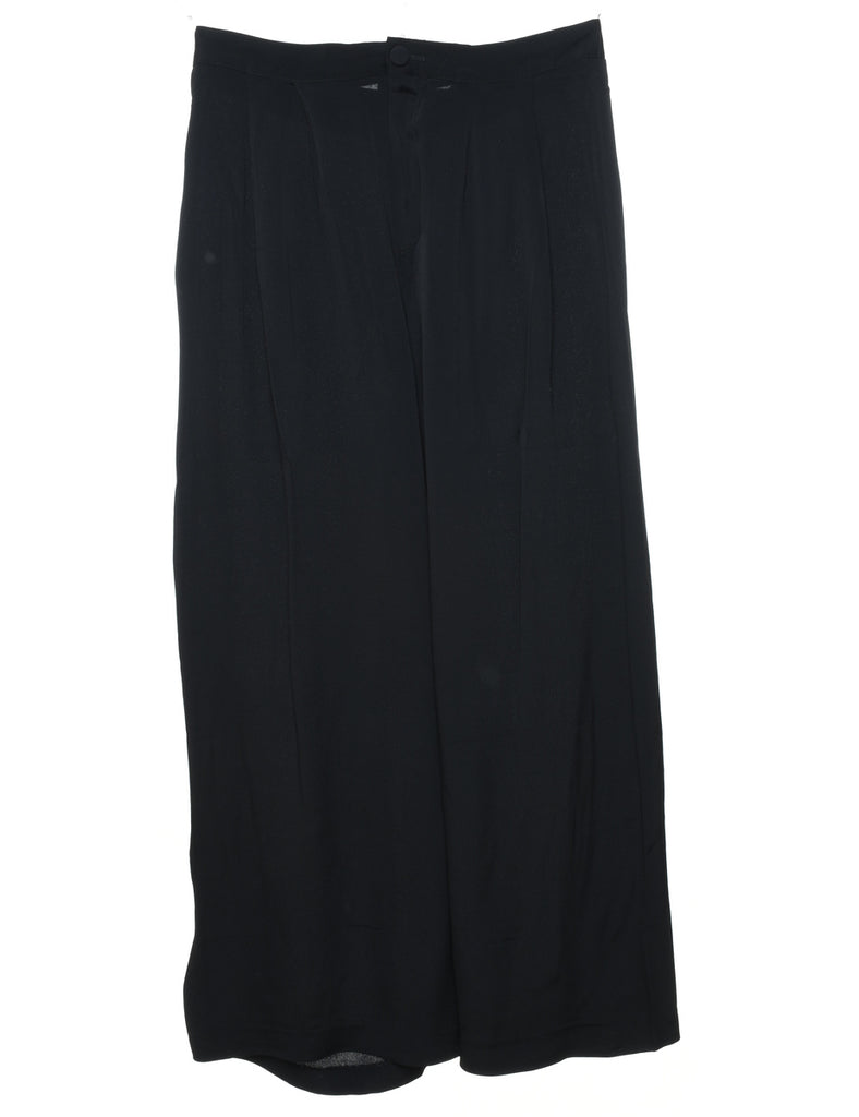 Black Palazzo Flared Leg Trousers - W32 L27