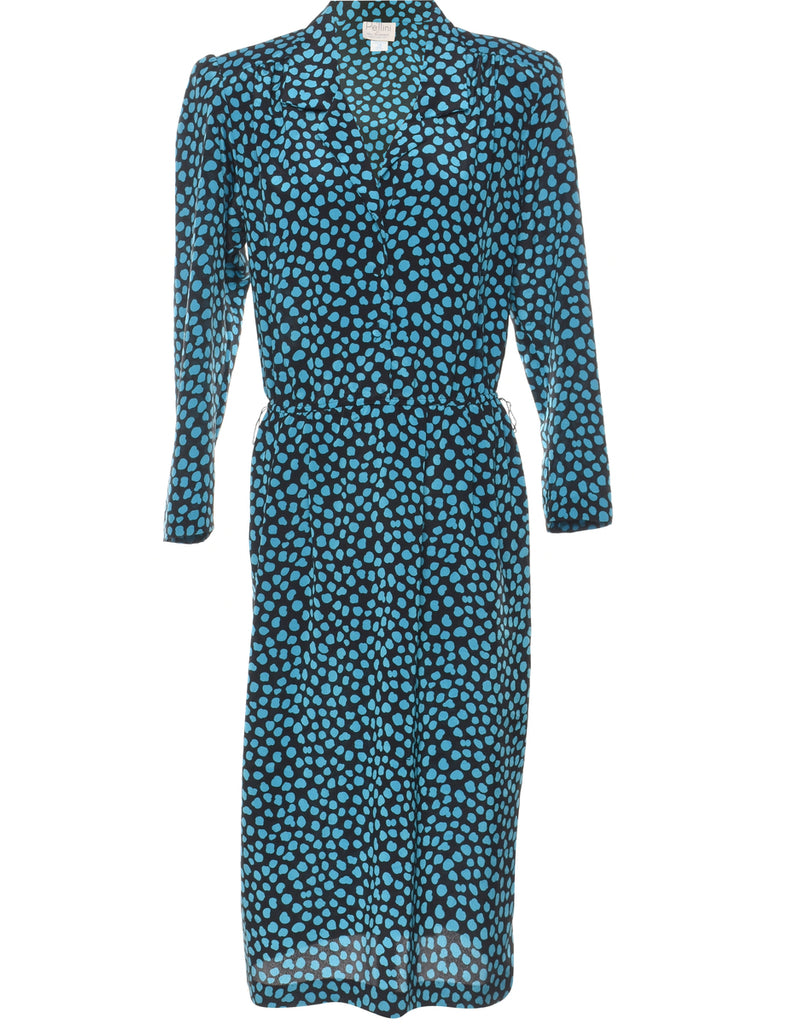 Black Patterned Dress - M