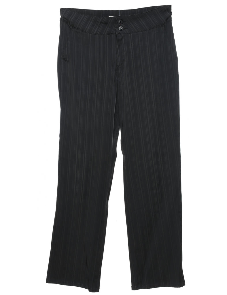Black Pinstriped Trousers - W30 L32