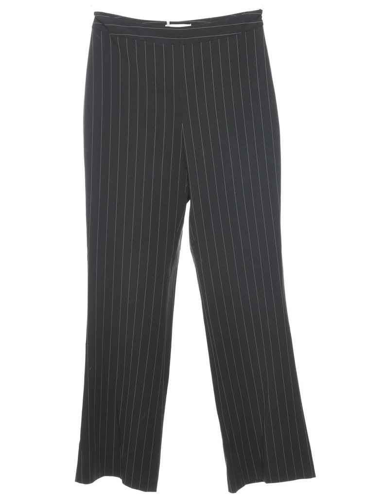 Black Pinstriped Trousers - W26 L32