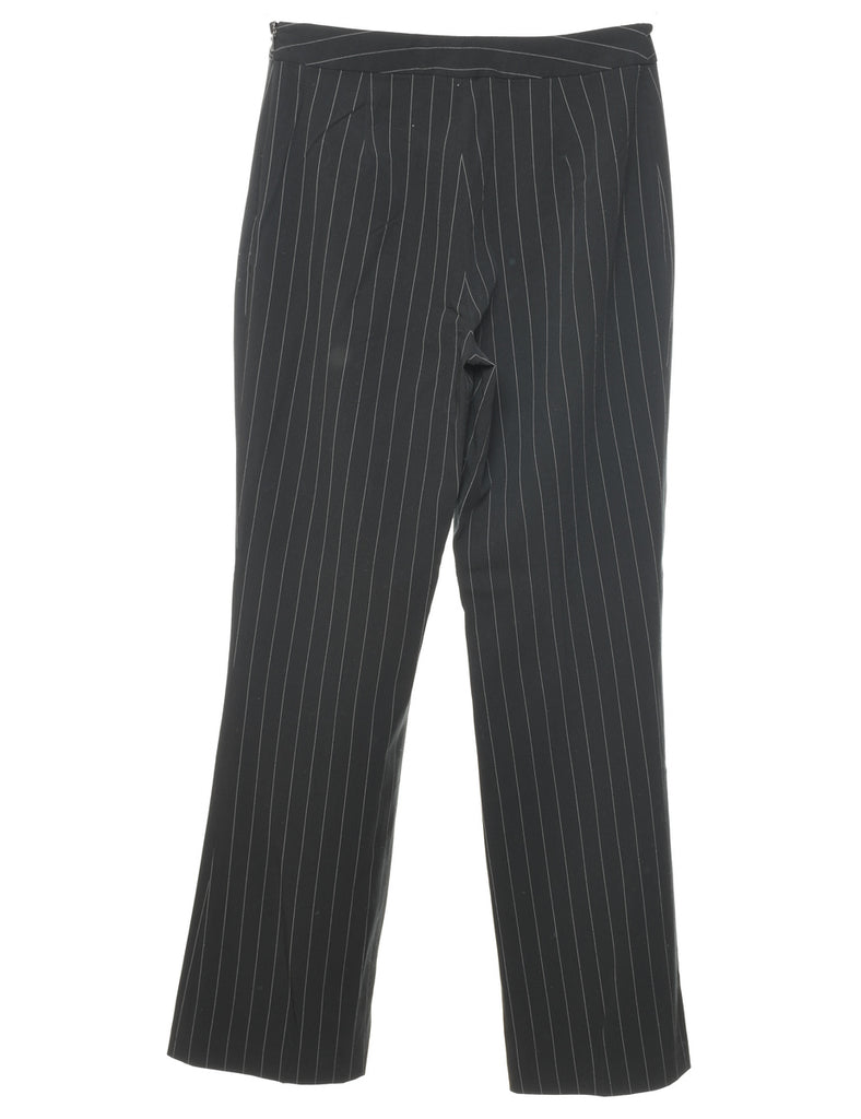 Black Pinstriped Trousers - W26 L32