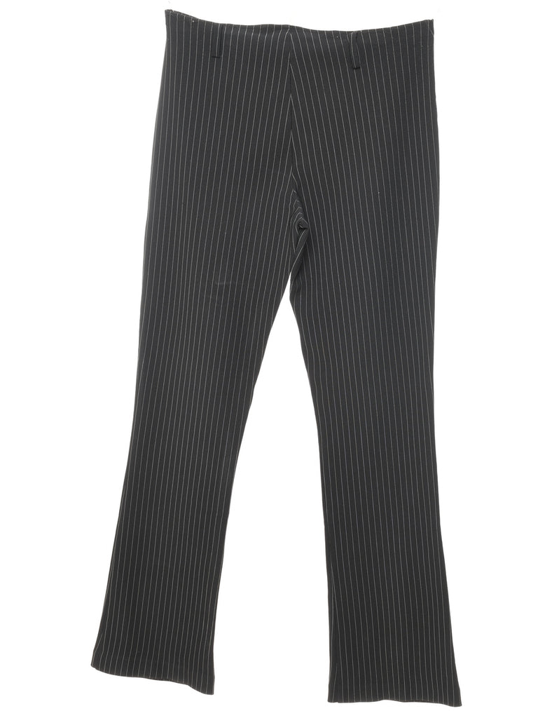 Black Pinstriped Trousers - W32 L32