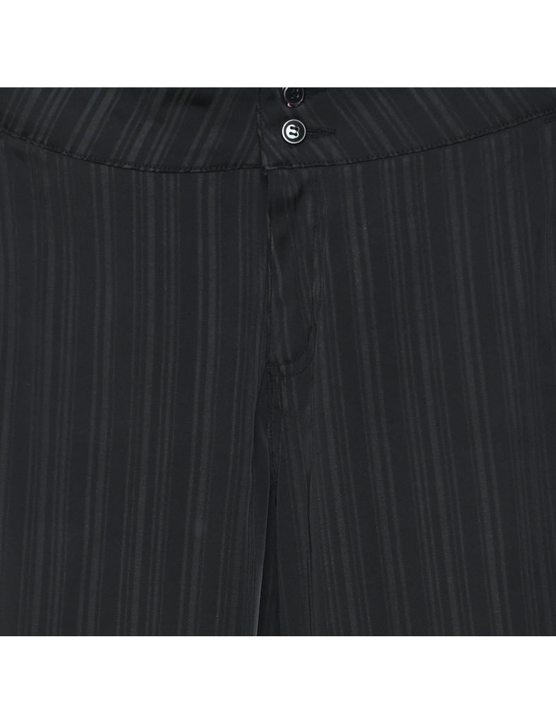 Black Pinstriped Trousers - W30 L32