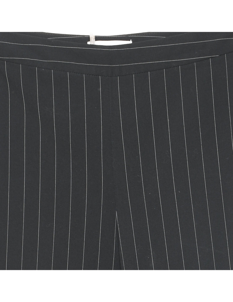 Black Pinstriped Trousers - W26 L32
