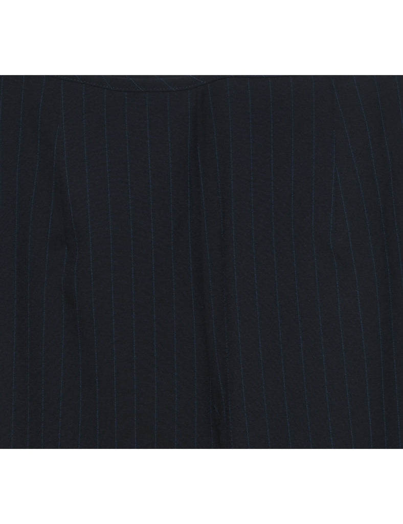 Black Pinstriped Trousers - W30 L30