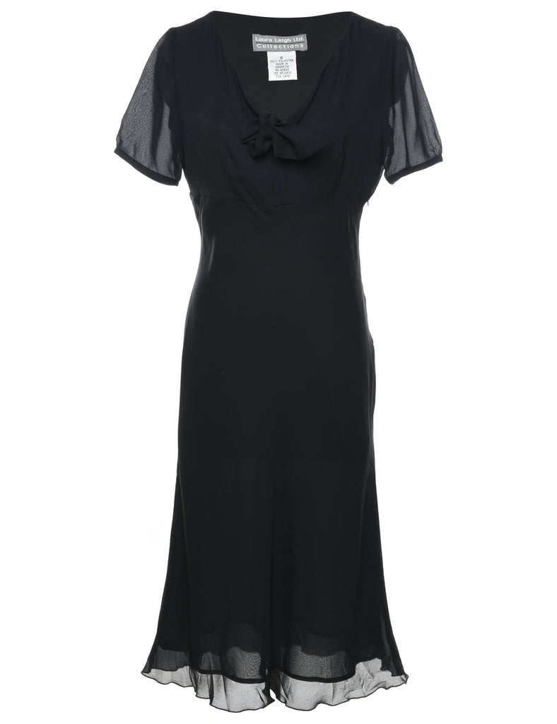 Black Pussy Bow Dress - M