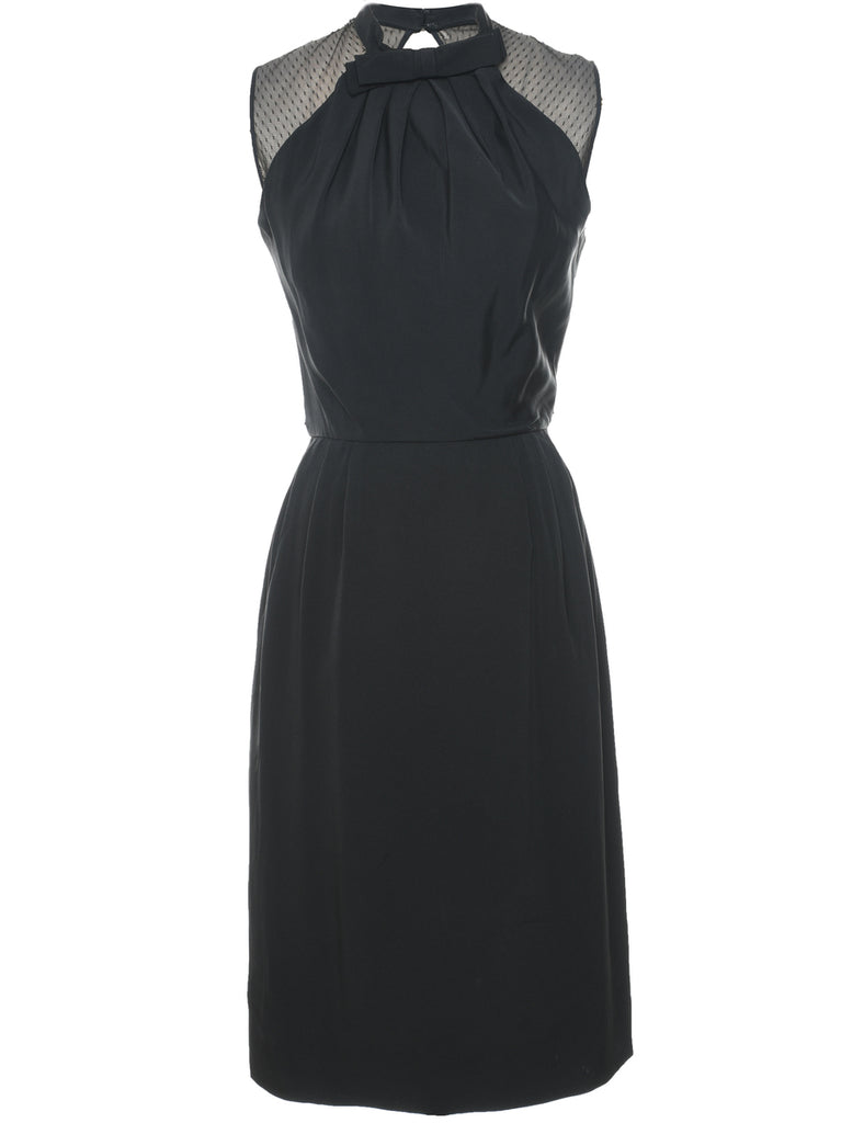 Black Sheer Sleeveless Dress - S